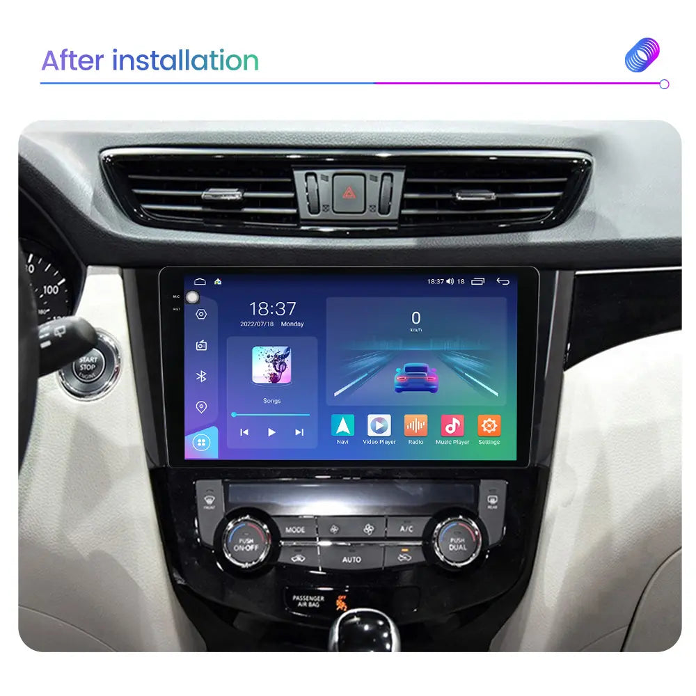 Combo RADIO + BISEL - Nissan X-Trail 2013-2017 - 4GB RAM + 64GB ROM - Pantalla QLED