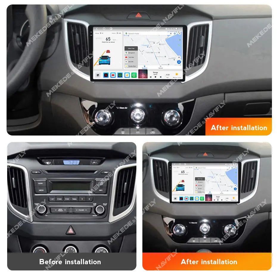 Combo RADIO + BISEL - Hyundai Creta 2015-2019 - 4GB RAM + 64GB ROM - Pantalla QLED