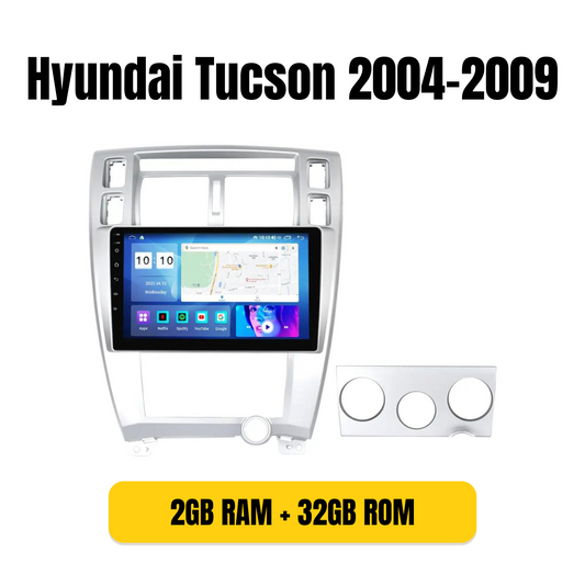 Combo RADIO + BISEL - Hyundai Tucson 2004-2009 - 2GB RAM + 32GB ROM - Pantalla IPS