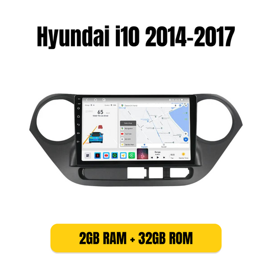 Combo RADIO + BISEL - Hyundai i10 2014-2017 - 2GB RAM + 32GB ROM - Pantalla IPS