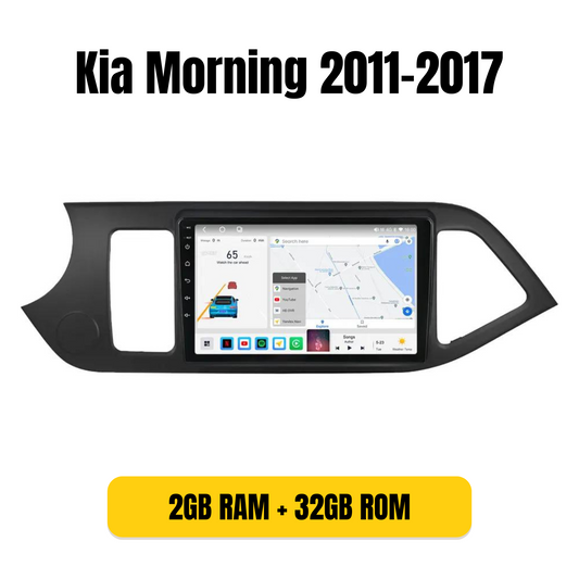 Combo RADIO + BISEL - Kia Morning 2011-2017 - 2GB RAM + 32GB ROM - Pantalla IPS
