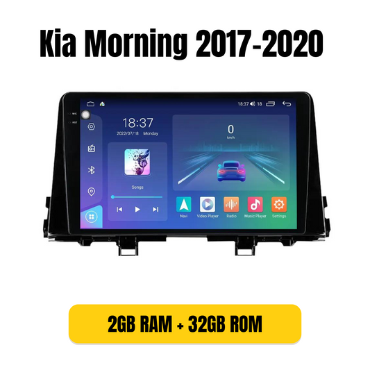 Combo RADIO + BISEL - Kia Morning 2017-2020 - 2GB RAM + 32GB ROM - Pantalla IPS