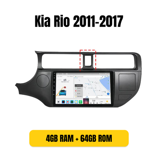 Combo RADIO + BISEL - Kia Rio 2011-2017 - 4GB RAM + 64GB ROM - Pantalla QLED