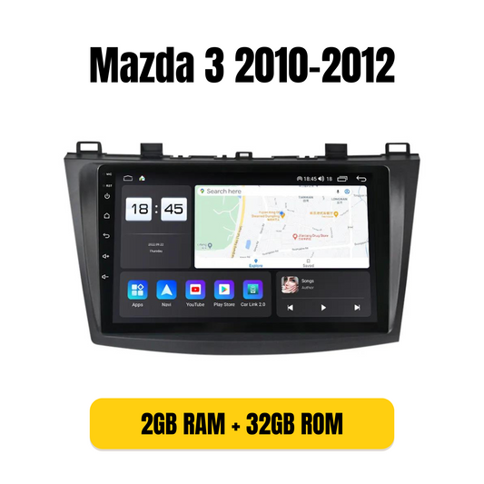 Combo RADIO + BISEL - Mazda 3 2010-2012 - 2GB RAM + 32GB ROM - Pantalla IPS