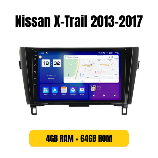 Combo RADIO + BISEL - Nissan X-Trail 2013-2017 - 4GB RAM + 64GB ROM - Pantalla QLED