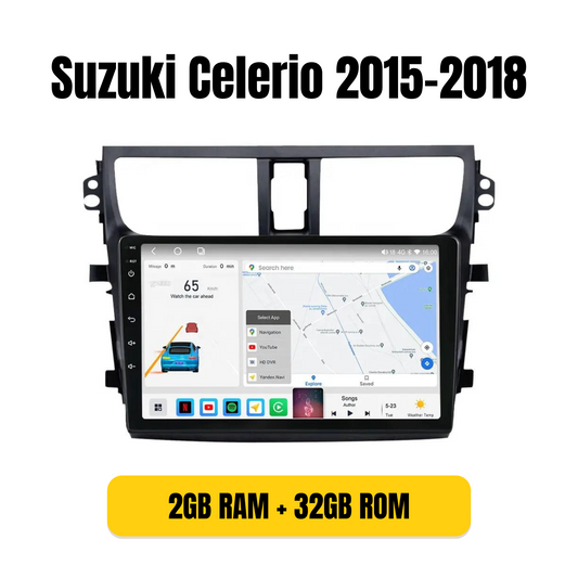 Combo RADIO + BISEL - Suzuki Celerio 2015-2018 - 2GB RAM + 32GB ROM - Pantalla IPS