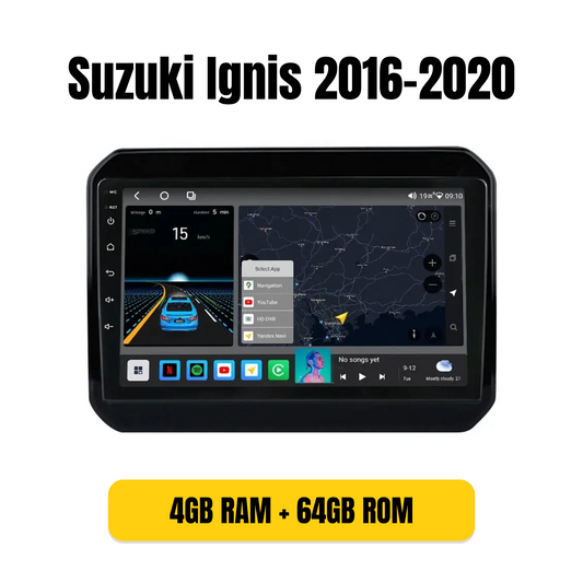 Combo RADIO + BISEL - Suzuki Ignis 2016-2020 - 4GB RAM + 64GB ROM - Pantalla QLED