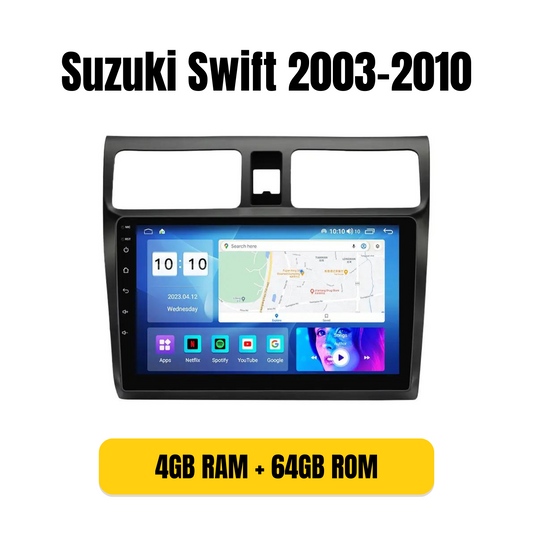 Combo RADIO + BISEL - Suzuki Swift 2003-2010 - 4GB RAM + 64GB ROM - Pantalla QLED
