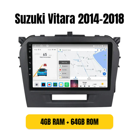 Combo RADIO + BISEL - Suzuki Vitara 2014-2018 - 4GB RAM + 64GB ROM - Pantalla QLED